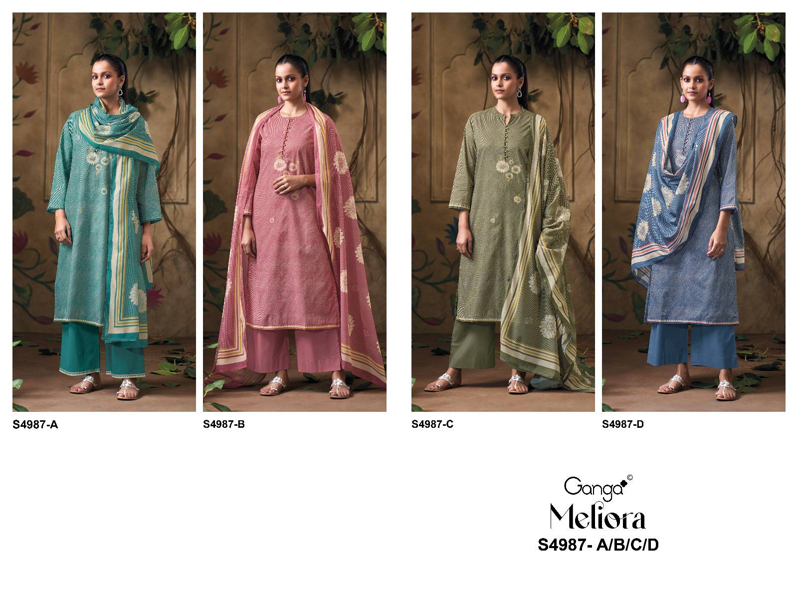 MELIORA 4987 Series By GANGA FASHION Stylish Beautiful Colourful Cotton Dresses At Wholesale Price